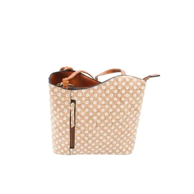 Bolso de corcho con estampado de margaritas