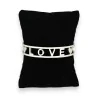 Pulsera Brazalete LOVE de Acero Plateado con Pedrería | Joya Elegante Moda Tendencia