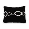 Bracciale in acciaio argentato con maglia grossa decorativa
