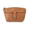 Porte-monnaie élégant en synthétique camel avec poche aimantée | Mode Tendance