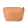 Carteira elegante em material sintético camel com bolso magnético | Moda Tendência