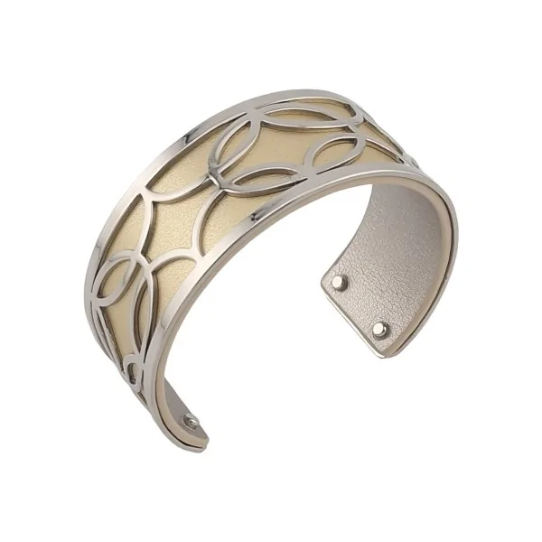 Bracciale a polsino dorato e argentato