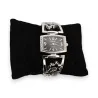 Montre Fantaisie Ernest Argentée Rectangle - Design Floral Élégant | Mode Tendance
