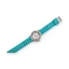 Reloj Ernest Silicona Turquesa | Pulsera Confort & Esfera Crono con Strass