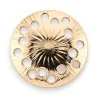 Broche magnética dorada corazón piedras variadas