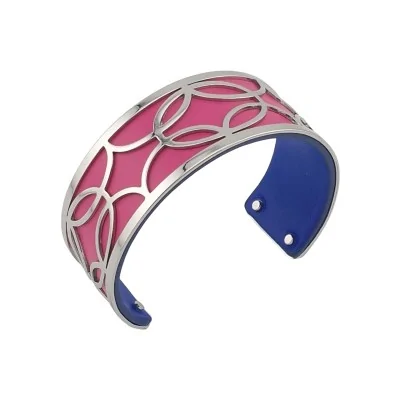 Bracciale a polsino fucsia e blu royal