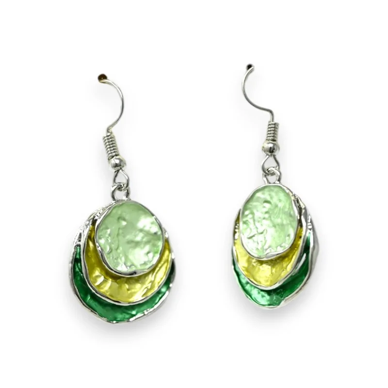 Collana Fantasia Tre Toni di Verde - Design in Rilievo Unico | Moda Trendy
