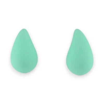 Pendientes gota verde menta