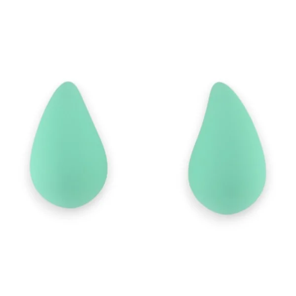 Pendientes gota verde menta