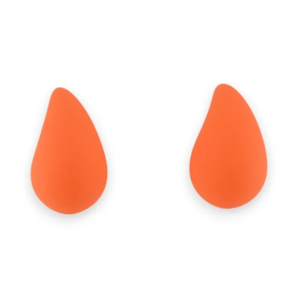 Orange drop earrings
