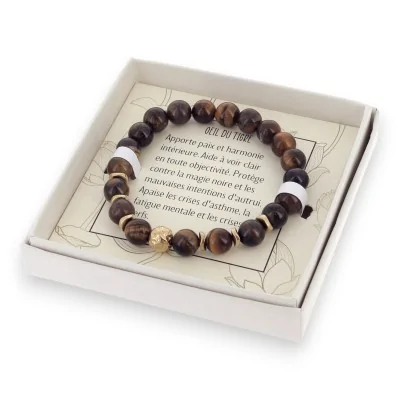 pulsera de ojo de tigre con caja Lolilota