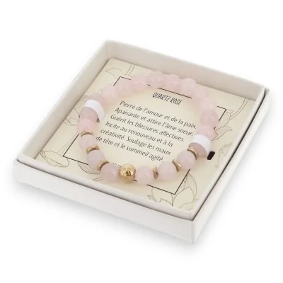 Rose quartz bracelet with Lolilota box