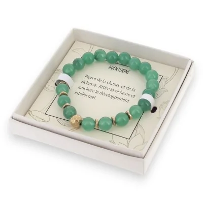 pulseira de aventurina com caixa Lolilota