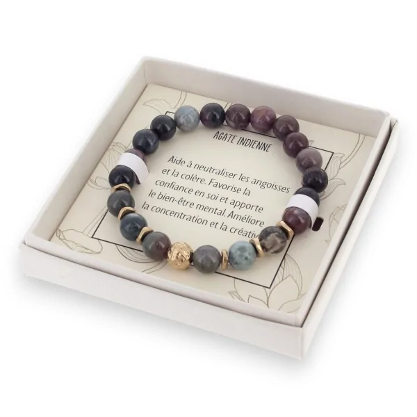 Indian agate bracelet with Lolilota box
