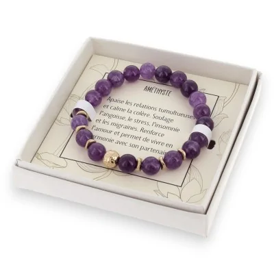 Amethyst bracelet with Lolilota box