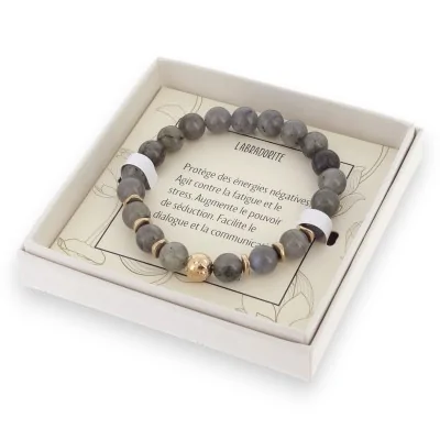 bracciale in labradorite con scatola Lolilota