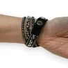 Black Double Wrap Bracelet with Rhinestones | Trendy Fashion Jewelry for Women