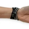 Pulsera Doble Vuelta Negra con Brillantes | Joya de Moda Tendencia para Mujer