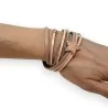 Bracciale doppio in pelle rosa stella
