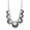 Parure Collier Fantaisie Relief Noir et Gris | Bijoux Tendance Élégant