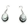 Schmuckset Halskette Relief Schwarz und Grau | Trendiger eleganter Modeschmuck