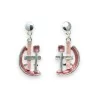 Parure Bijoux Géométrique Rose Argent - Collier & Boucles d'Oreilles Modernes