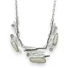 Parure Collier Argenté Design Blanc | Bijoux Fantaisie Élégants