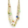 Collier Fantaisie Multi-Rangs Doré | Perles Colorées & Design Unique