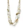 Set collana fantasia dorata sfumature beige bohémien