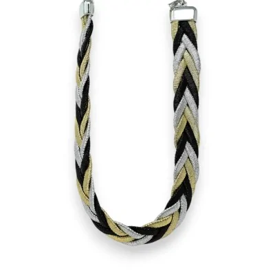 Tricolor braided Cleopatra costume necklace