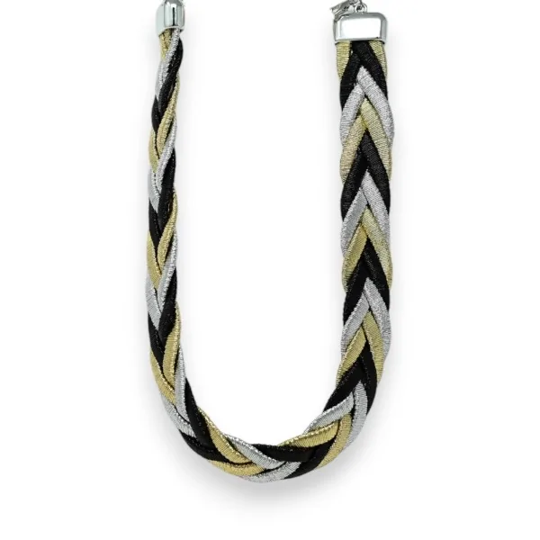 Tricolor braided Cleopatra costume necklace