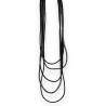 Collier Fantaisie Multi-Rangs Noir & Blanc | Bijou Élégant Mode Tendance