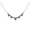 Collier Améthyste Pierre Fine & Acier Doré | Bijou Élégant Femme