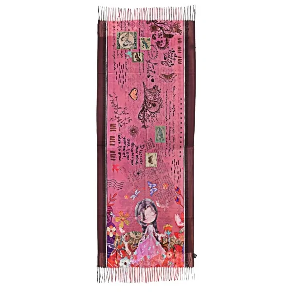 Cachecol sweety candy nos campos de flores
