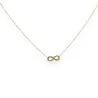 Gold-plated steel necklace with delicate infinity symbol and sparkling stone