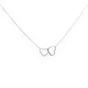 Collier Coeurs Entrelacés Acier Argenté | Bijou Amour Élégant | Mode Tendance