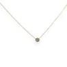 Collier Solitaire en Acier Doré avec Cristal - Bijou Élégant & Raffiné
