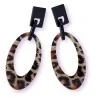 Grandes pendientes de leopardo y negro
