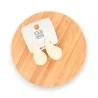 Pendientes en forma de gota color crema