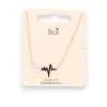 Collana in acciaio ramato rosa battito cardiaco con strass
