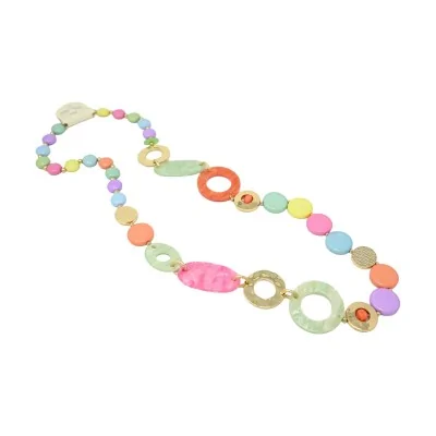 Collar largo vintage multicolor