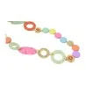 Collar Largo Vintage Multicolor | Collar Fantasía Largo Pastel - Moda Tendencia