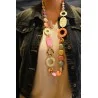 Collar Largo Vintage Multicolor | Collar Fantasía Largo Pastel - Moda Tendencia