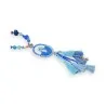 Collier Sautoir Bohème Médaillon Bleu | Bijoux Fantaisie Mode Tendance