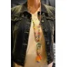 Collar Largo Peace & Love Multicolor con Borlas | Collar de Fantasía Bohemio