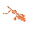 Collana Lunga Arancione Albero della Vita: Collana Boho con Nappine | Moda Trendy