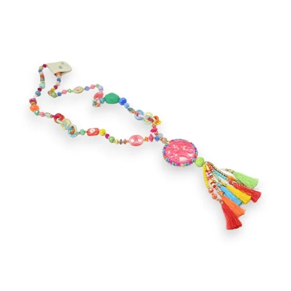Collana lunga multicolore albero della vita