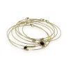 Set 7 Bracelets Joncs Dorés Agathe Noire | Collection Élégance Mode Tendance