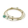 Ensemble 7 Bracelets Joncs Amazonite Doré | Bijoux Fantaisie Élégants