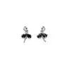 Boucles d'Oreilles Danseuse Étoile avec Zircons Noirs | Bijoux Fantaisie